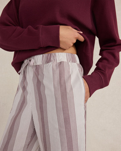Talbots ORGANIC COTTON POPLIN FADED STRIPE PAJAMA PANTS
