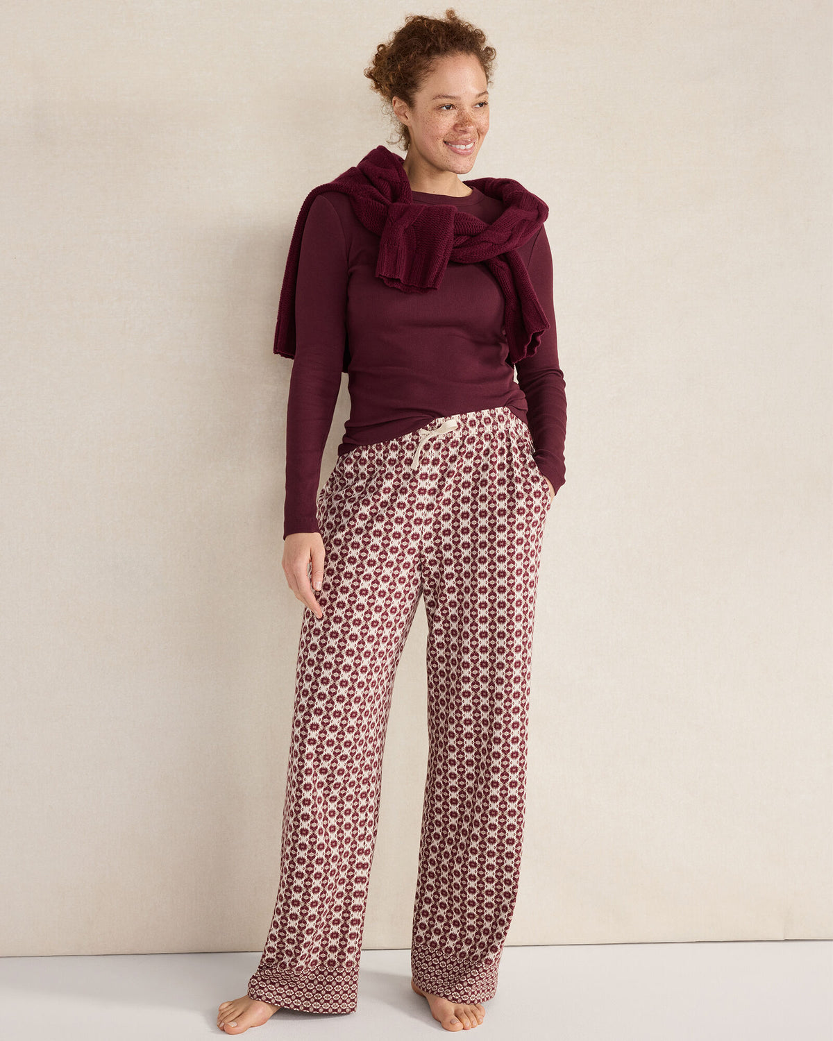 Talbots ORGANIC COTTON JERSEY IKAT PAJAMA PANTS