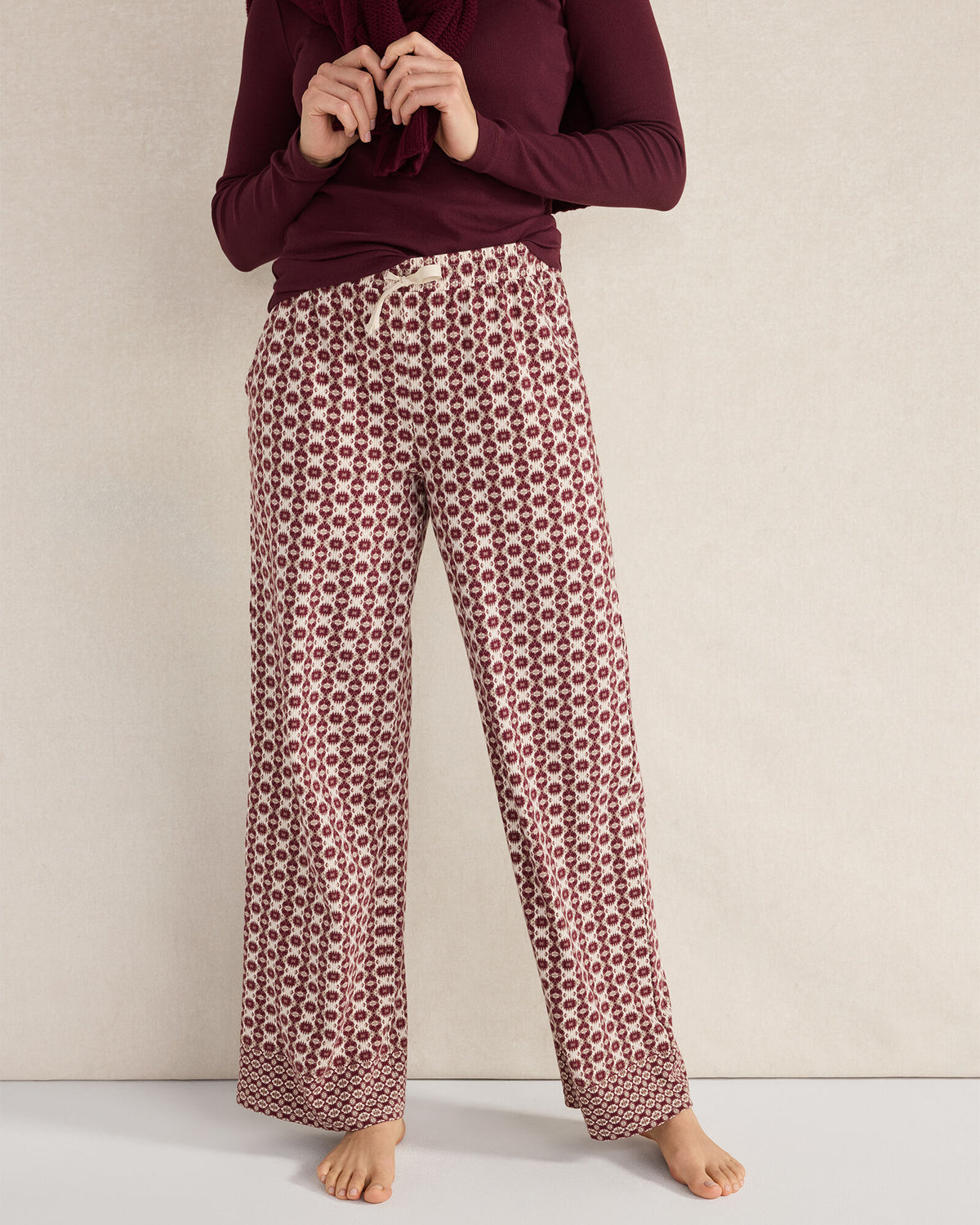 Talbots ORGANIC COTTON JERSEY IKAT PAJAMA PANTS