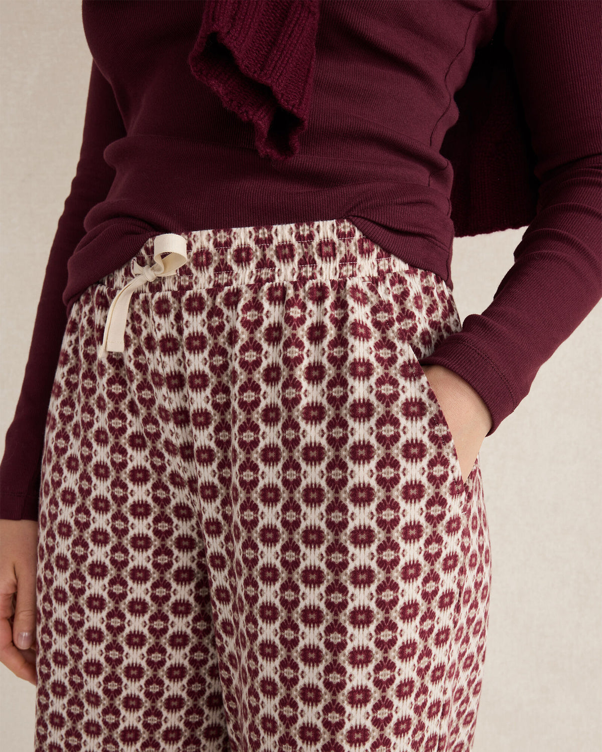 Talbots ORGANIC COTTON JERSEY IKAT PAJAMA PANTS