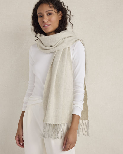 Talbots CASHMERE HERRINGBONE WOVEN SCARF
