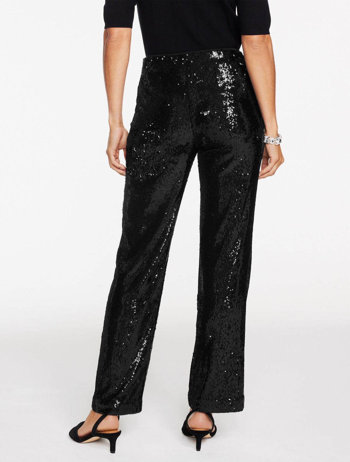 Talbots STRAIGHT LEG SEQUIN PANTS