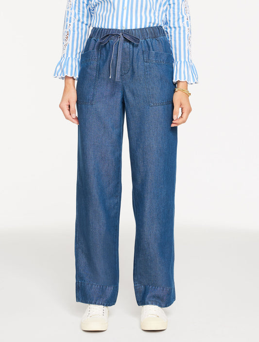 Talbots STRAIGHT LEG PULL-ON PANTS - REFINED DENIM