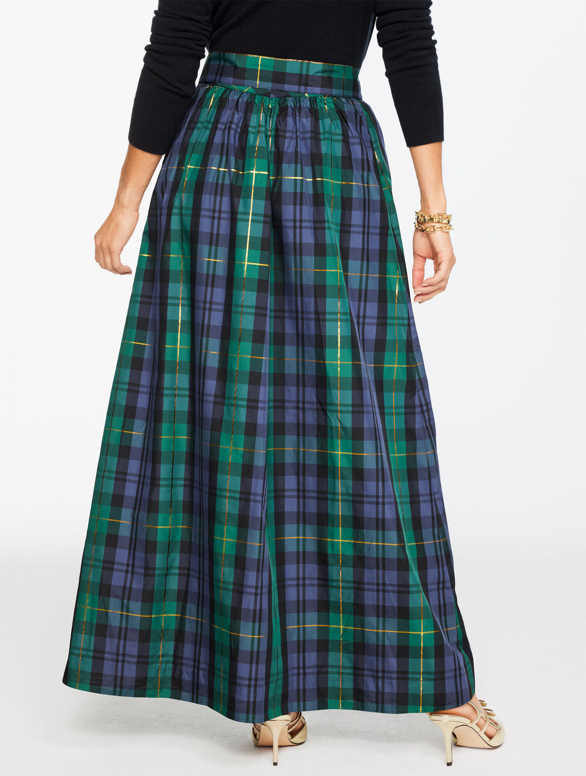 Talbots TAFFETA FIT & FLARE SKIRT - SLOANE TARTAN