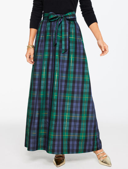 Talbots TAFFETA FIT & FLARE SKIRT - SLOANE TARTAN