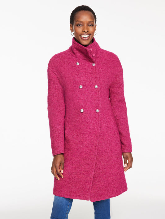 Talbots TEXTURED DOUBLE BREASTED COAT