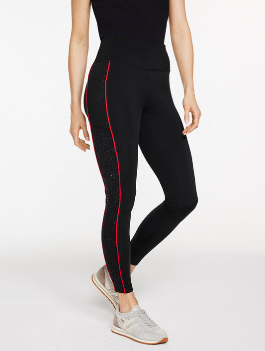 Talbots LUXE FLEECEBACK LEGGINGS - GLEAMING DOTS