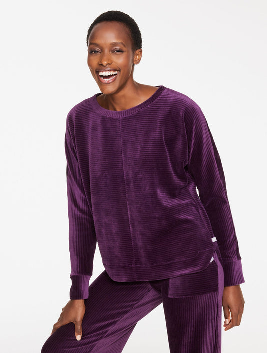 Talbots SKY LOUNGE VELOUR DOLMAN SLEEVE PULLOVER