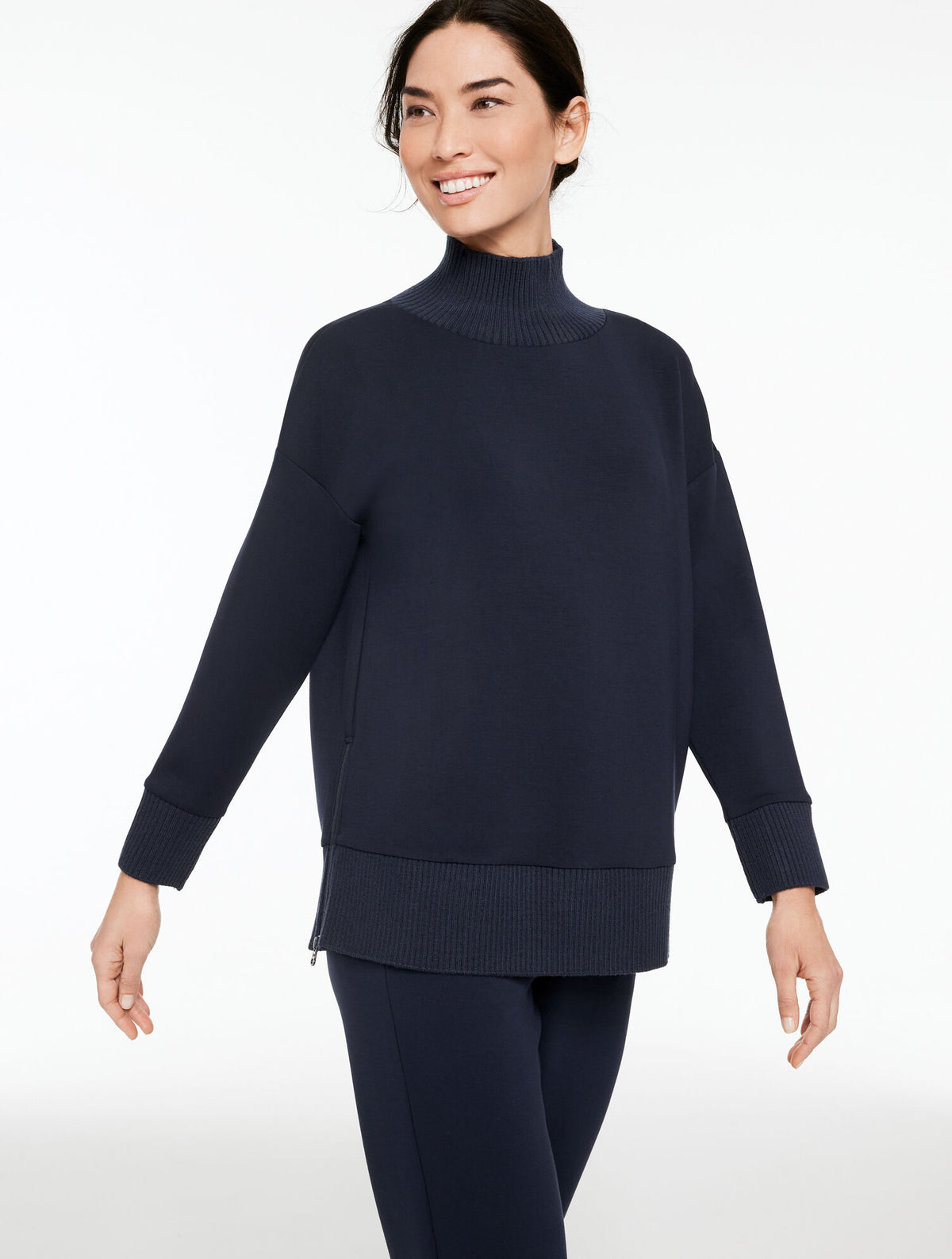 Talbots AIRKNIT STRETCH TURTLENECK TUNIC PULLOVER