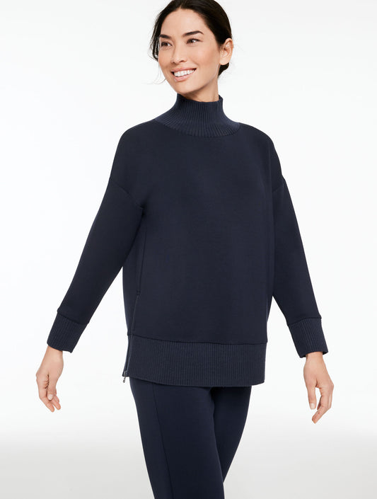 Talbots AIRKNIT STRETCH TURTLENECK TUNIC PULLOVER