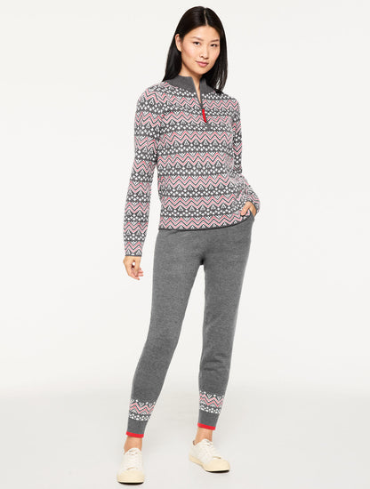 Talbots HALF-ZIP SWEATER - NORDIC FAIR ISLE