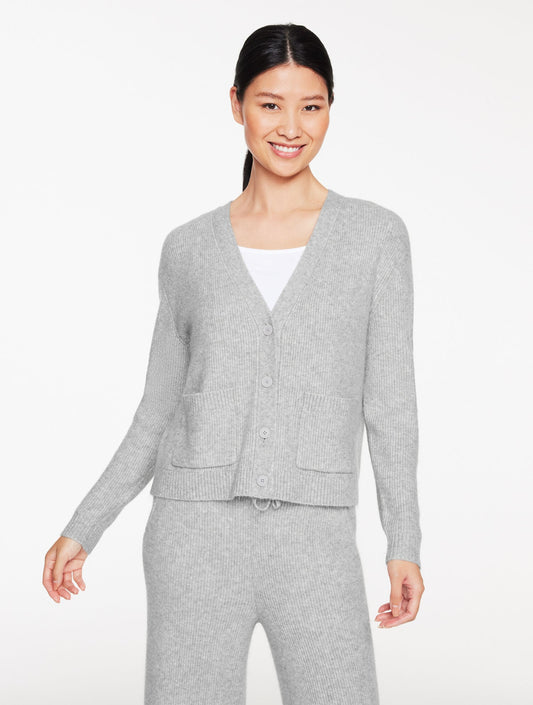 Talbots RIBBED V-NECK CARDIGAN