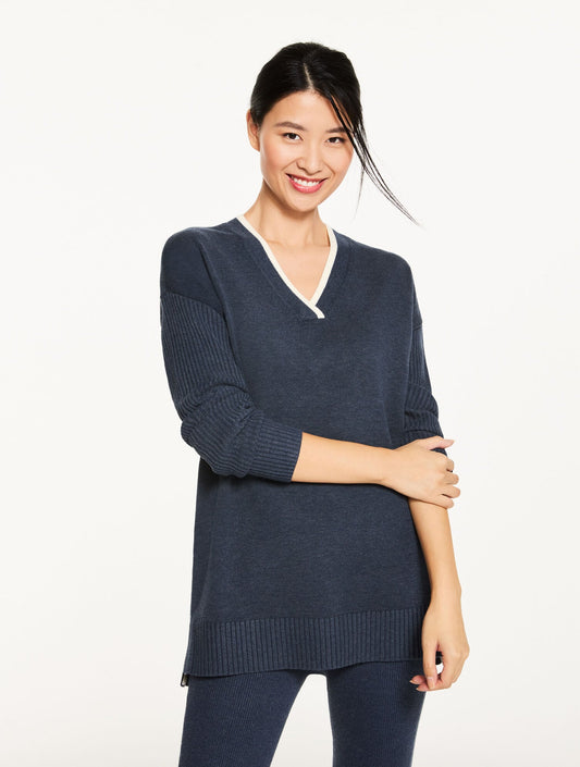 Talbots V-NECK TUNIC SWEATER