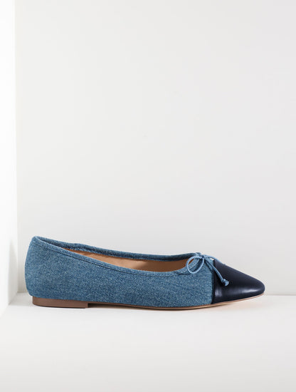 Talbots ANSLY DENIM NAPPA BALLET FLATS