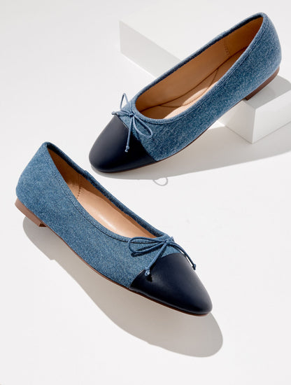 Talbots ANSLY DENIM NAPPA BALLET FLATS
