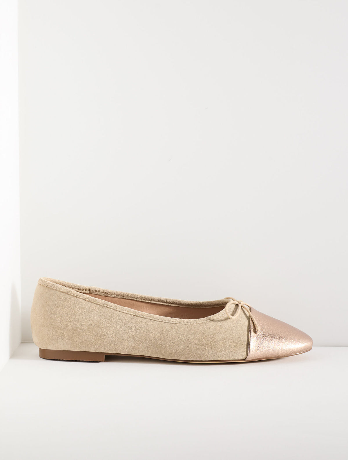 Talbots ANSLY SUEDE BALLET FLATS - METALLIC