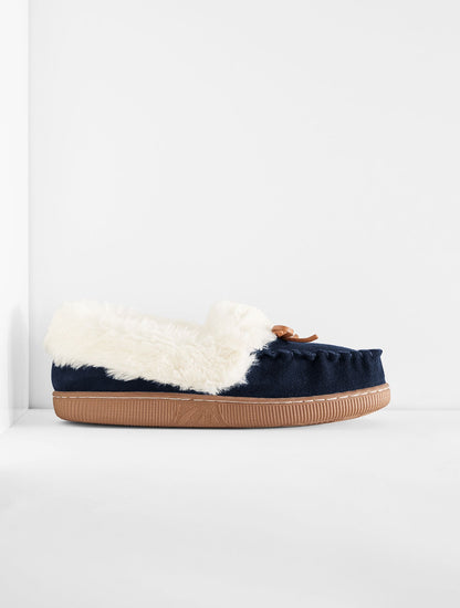 Talbots CLEO SUEDE FAUX FUR MOCCASINS