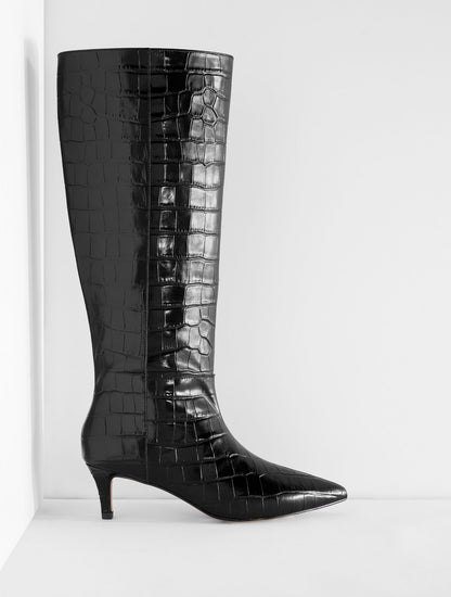 Talbots KAIT CROC EMBOSSED TALL BOOTS