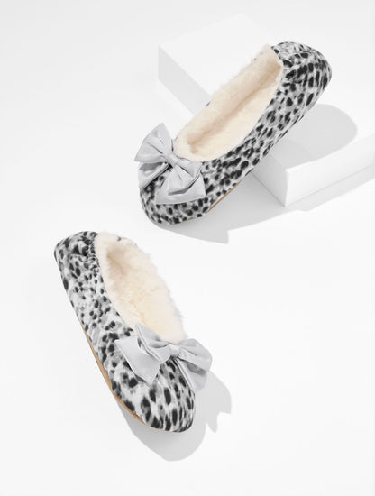 Talbots LENA BOW SLIPPERS - SWIRLY ANIMAL