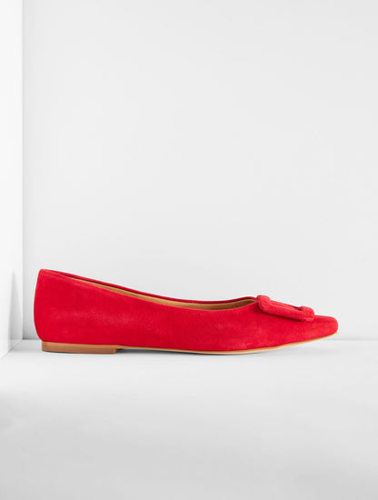 Talbots WHITLEY BUCKLE SUEDE FLATS