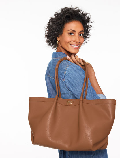 Talbots KATHARINE PEBBLE LEATHER TOTE