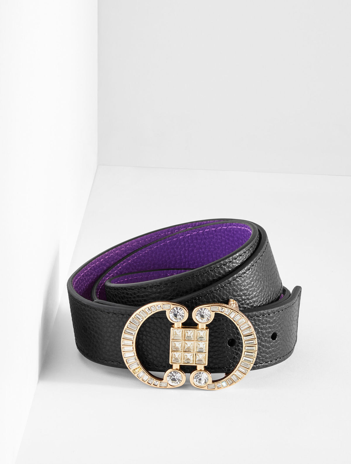 Talbots REVERSIBLE CRYSTAL PEBBLE LEATHER BELT