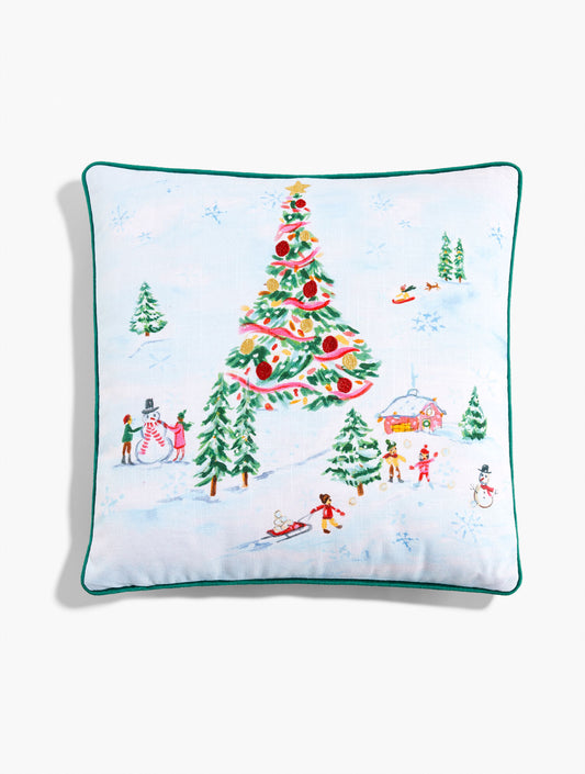 Talbots WINTER VILLAGE PILLOW