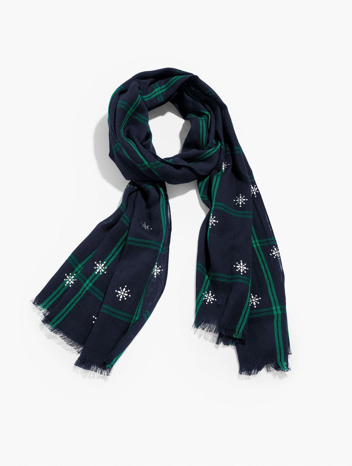 Talbots ENCHANTING BLACK WATCH OBLONG SCARF