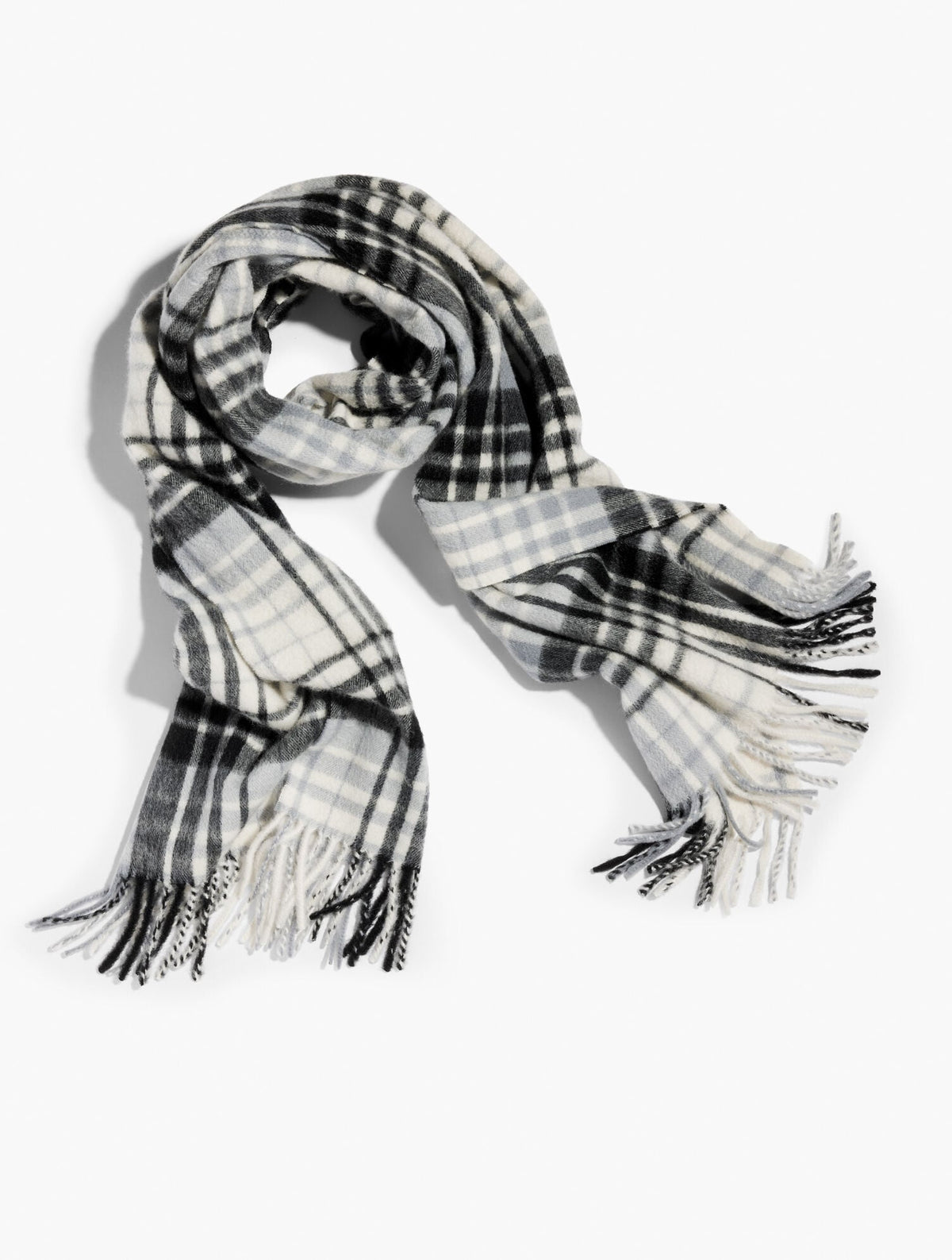 Talbots CASHMERE WATERWEAVE SCARF - SERENE PLAID