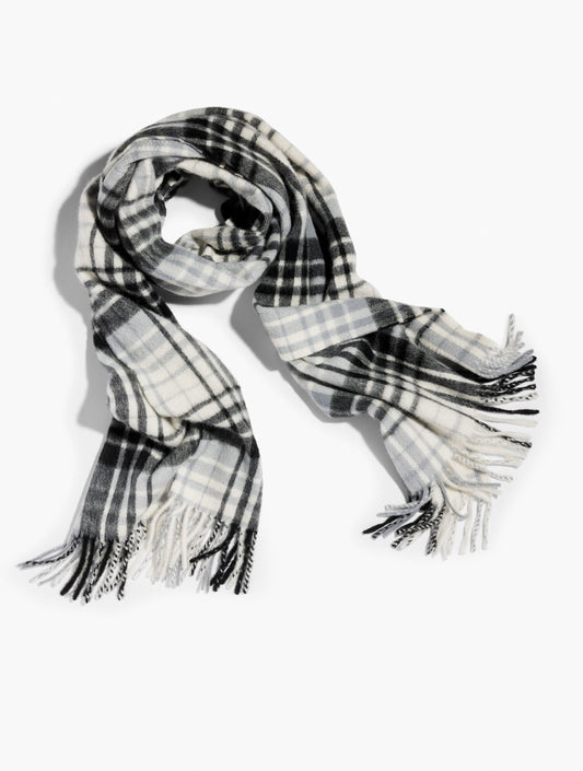 Talbots CASHMERE WATERWEAVE SCARF - SERENE PLAID