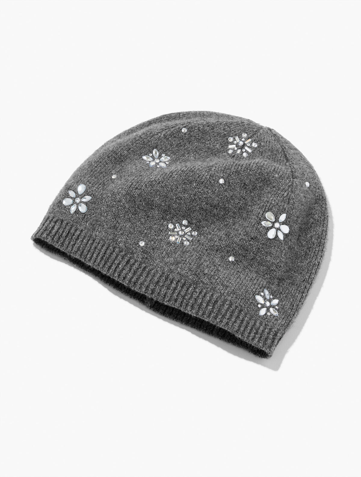 Talbots SNOWFLAKE EMBELLISHED SOFT KNIT BEANIE