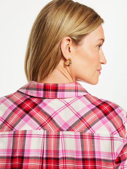 Talbots FLANNEL MODERN CLASSIC SHIRT - YULETIDE PLAID