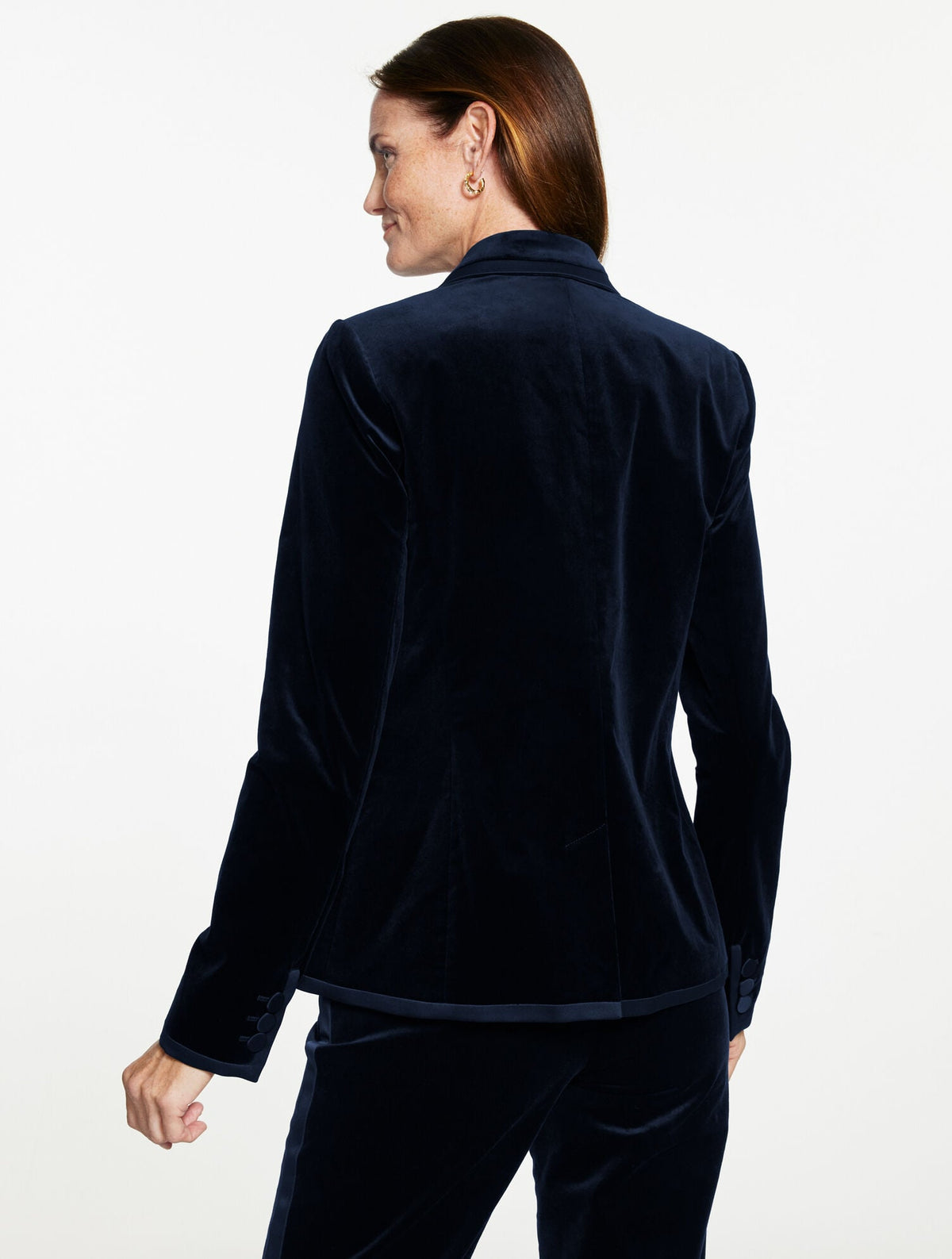 Talbots TIPPED VELVETEEN BLAZER