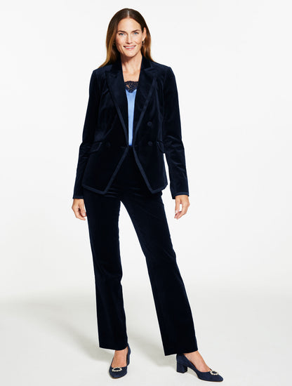 Talbots TIPPED VELVETEEN BLAZER