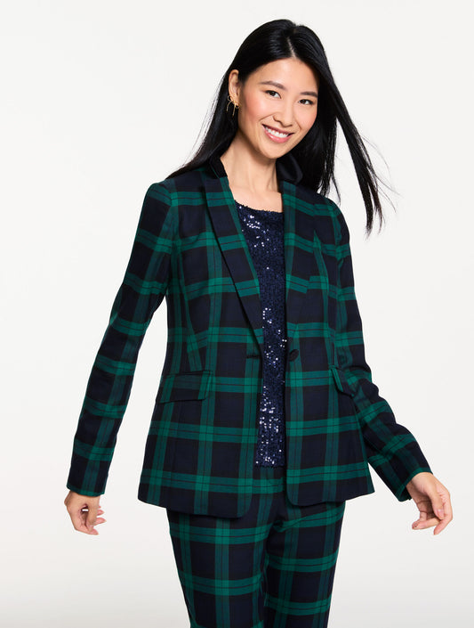 Talbots DASHING TARTAN BLAZER