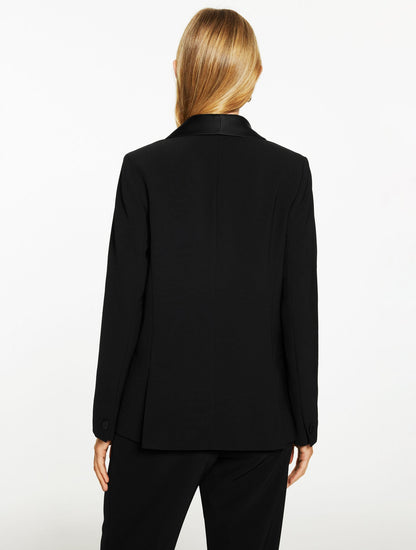Talbots POLISHED CREPE SHAWL COLLAR BLAZER
