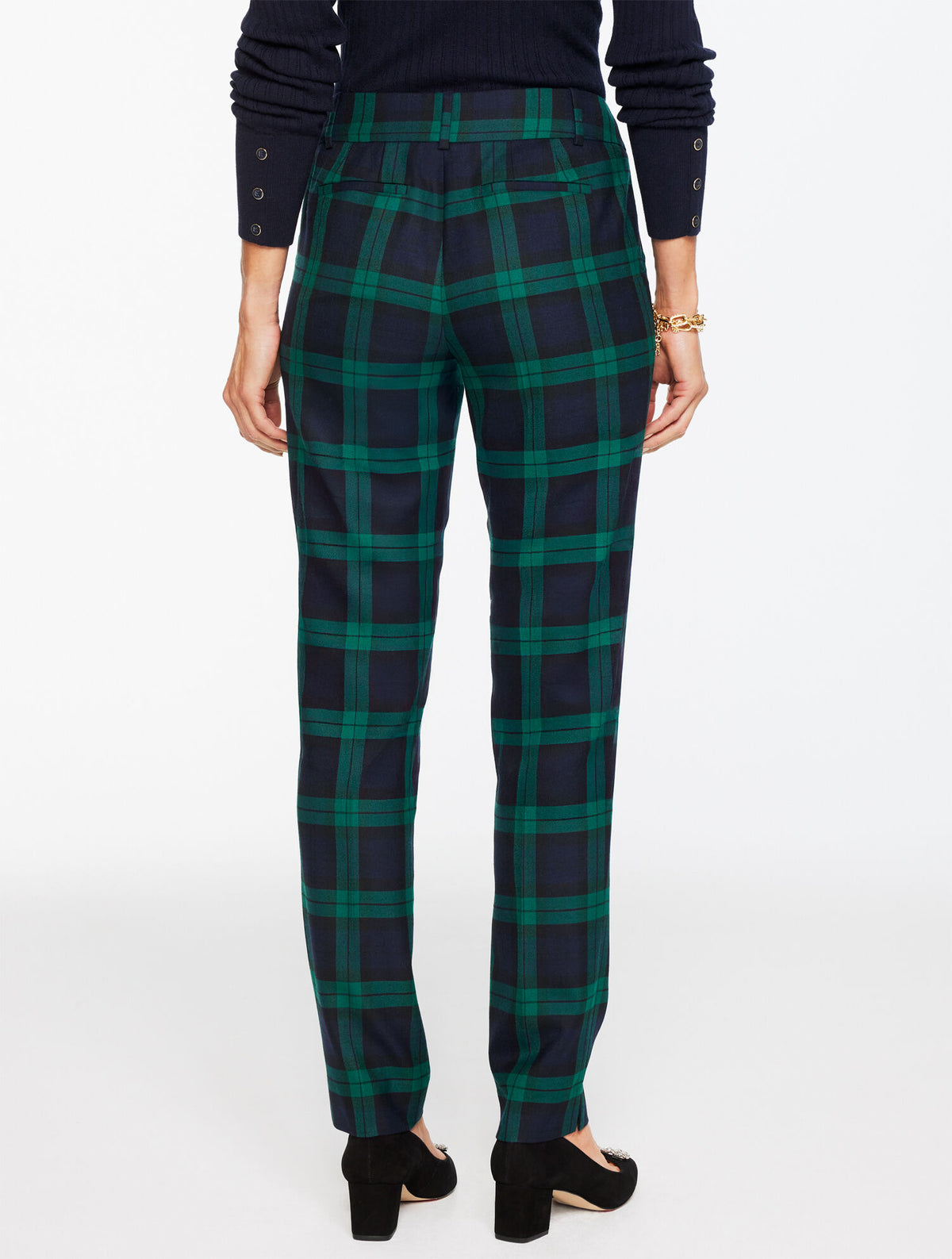 Talbots TALBOTS HAMPSHIRE STRAIGHT ANKLE PANTS - DASHING TARTAN