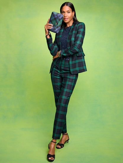 Talbots TALBOTS HAMPSHIRE STRAIGHT ANKLE PANTS - DASHING TARTAN