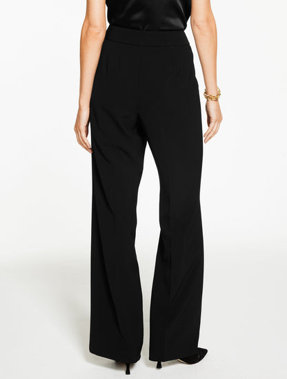 Talbots PLUS EXCLUSIVE WIDE LEG POLISHED CREPE PANTS