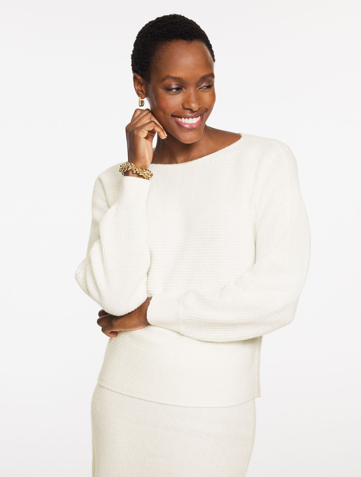 Talbots RIBBED DOLMAN SLEEVE SWEATER