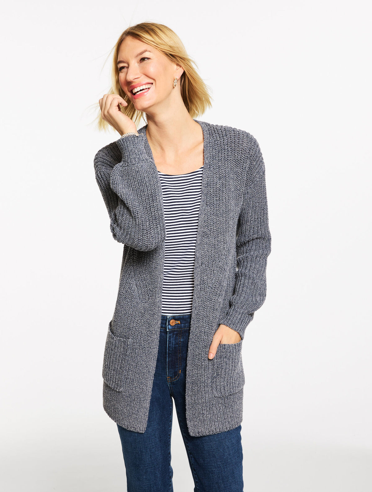 Talbots SHAKER STITCH CARDIGAN