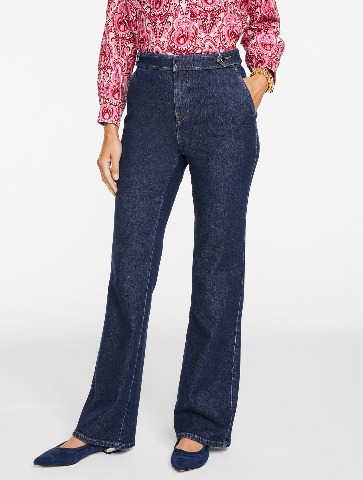 Talbots FLARE LEG HIGH WAIST JEANS - GIANNA WASH
