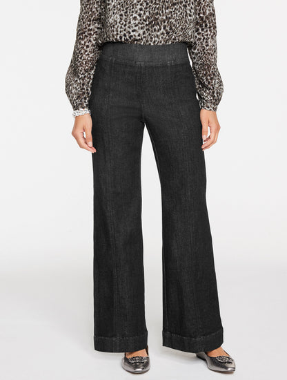 Talbots FLARE LEG PULL-ON TRAVEL JEANS - CRESCENT WASH