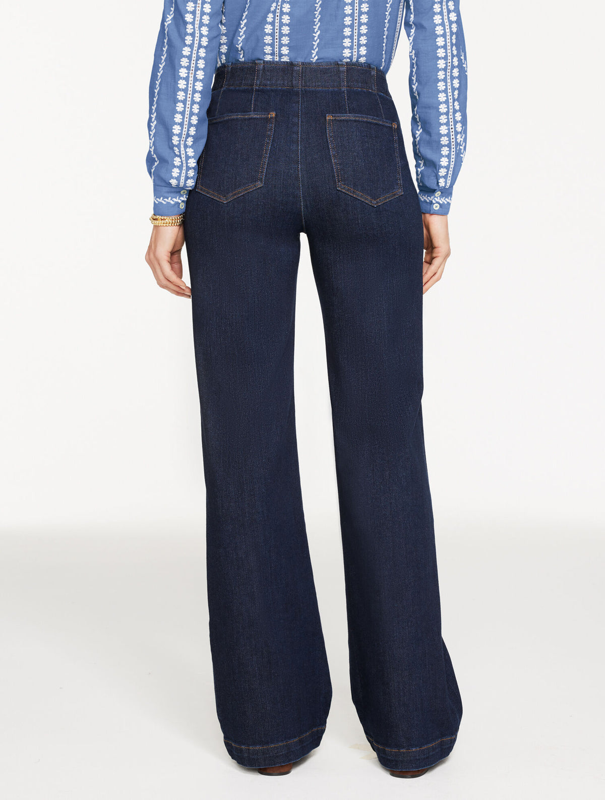 Talbots TROUSER PULL-ON TRAVEL JEANS - DEAUVILLE WASH