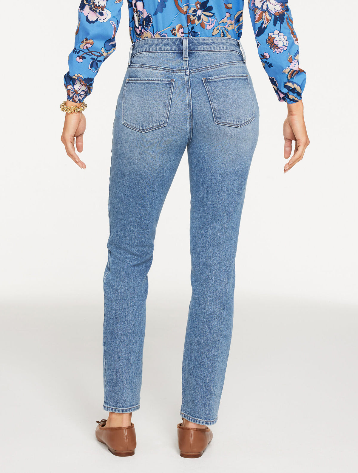 Talbots SLIM ANKLE JEANS - LINDEN WASH - CURVY FIT