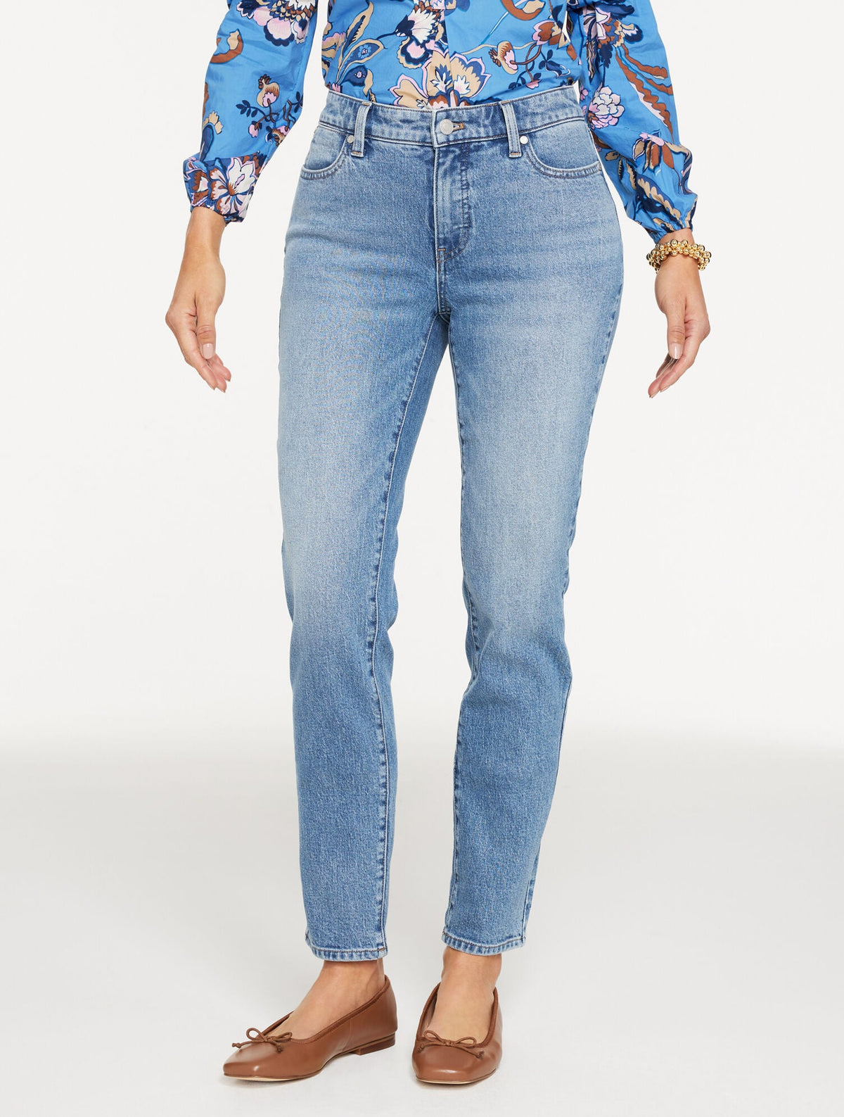 Talbots SLIM ANKLE JEANS - LINDEN WASH - CURVY FIT