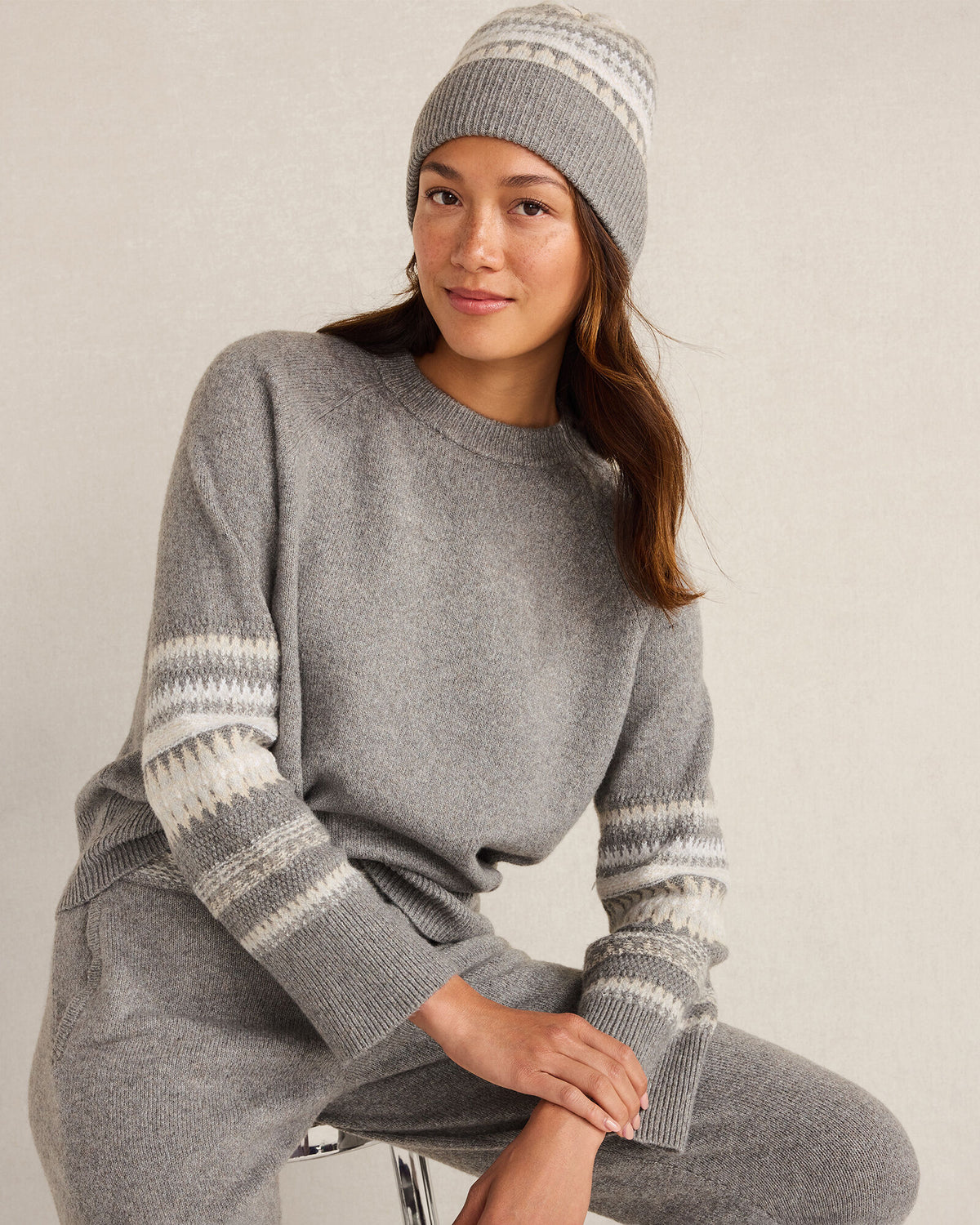 Talbots ORGANIC COTTON BLEND NOSTALGIC FAIR ISLE CREWNECK SWEATER