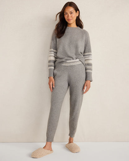 Talbots ORGANIC COTTON BLEND NOSTALGIC FAIR ISLE JOGGERS