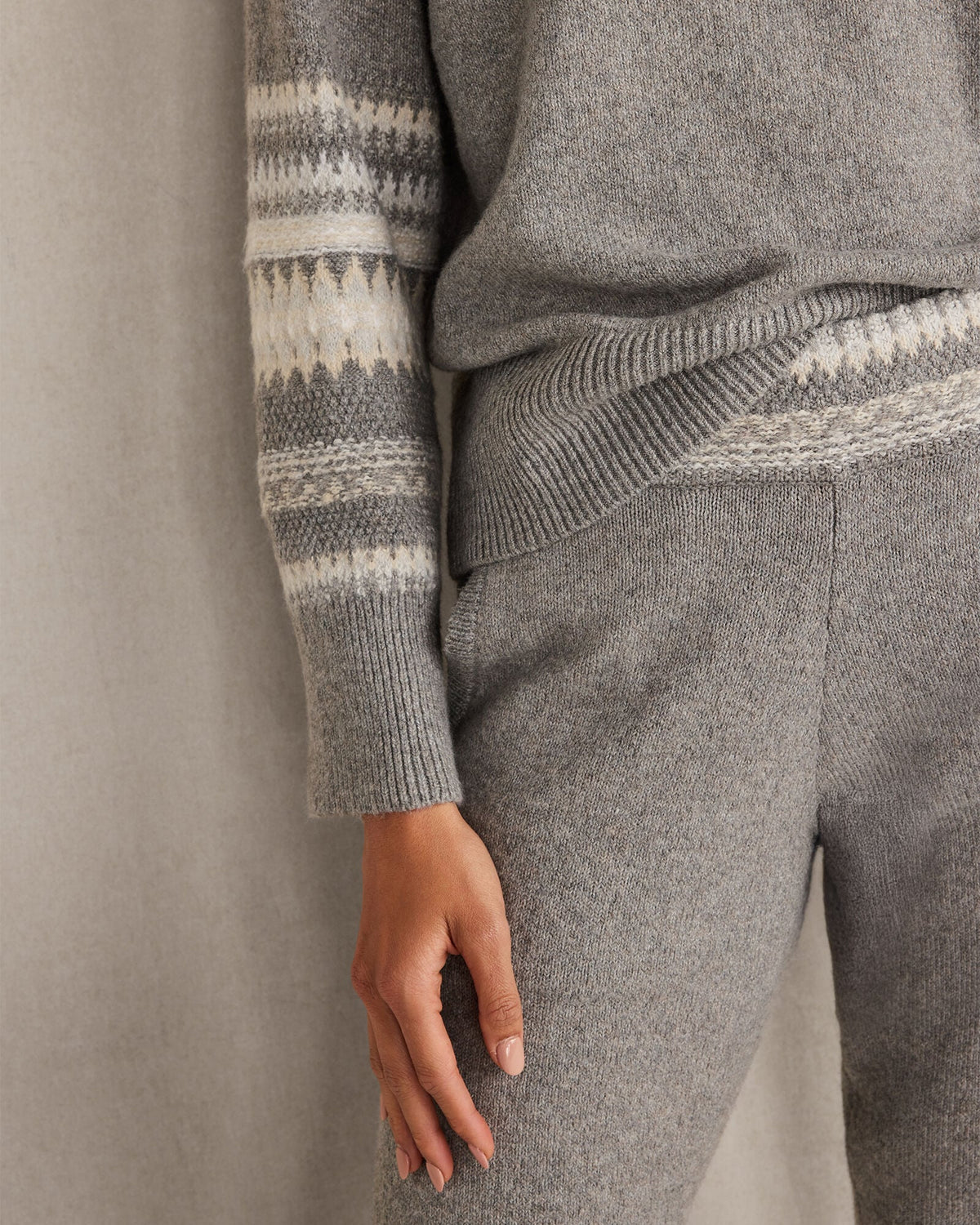Talbots ORGANIC COTTON BLEND NOSTALGIC FAIR ISLE JOGGERS