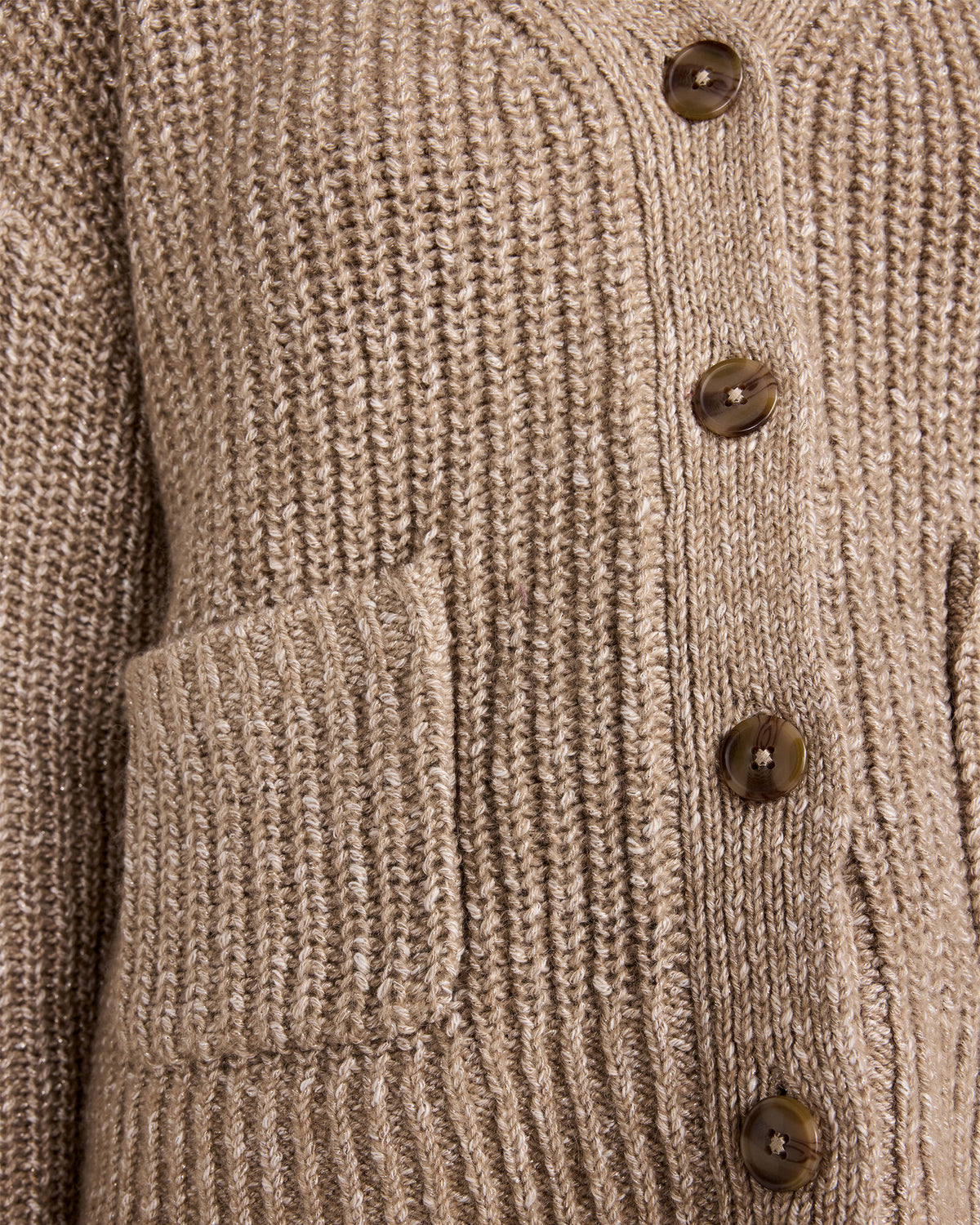 Talbots LUREX BLEND SHAKER STITCH CARDIGAN